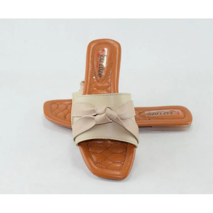 Sandale femme élégante beige / marron