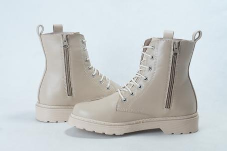 552 - Bottes pour femme chic en cuir tendance hiver 2023 - Beige