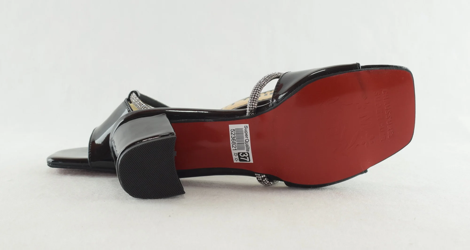 450-sandales élégant pour femme avec talon haut 2023-2024 Noir