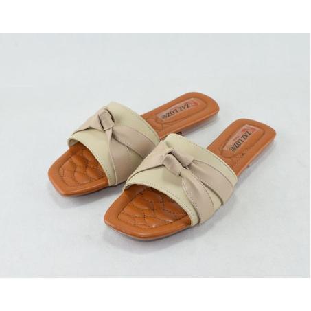 Sandale femme élégante beige / marron