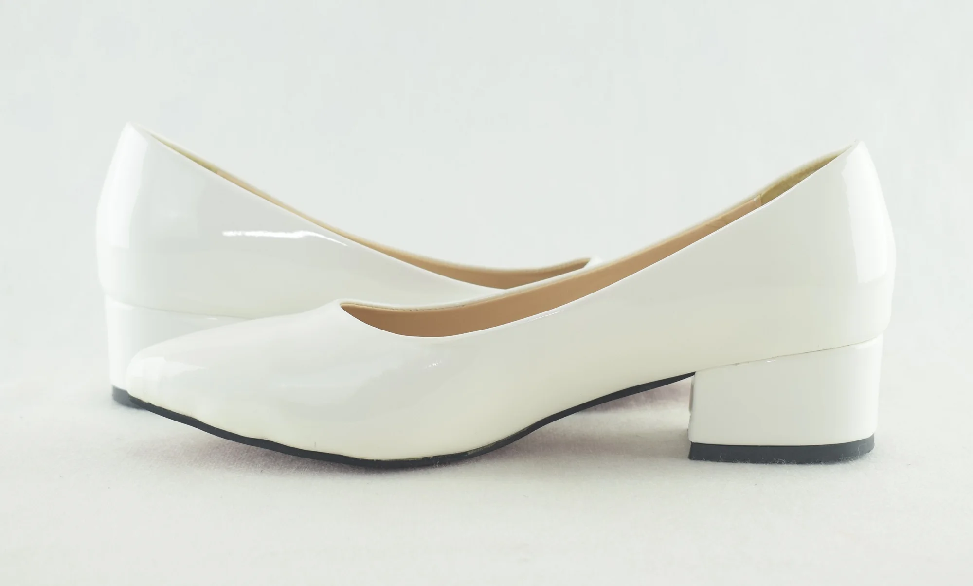 498 - Escarpins chaussures femme à talon moyen - Blanc - EU 41