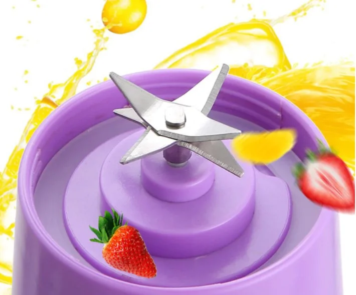 Mixeur de jus, presse-agrumes portable et rechargeable USB - Violet