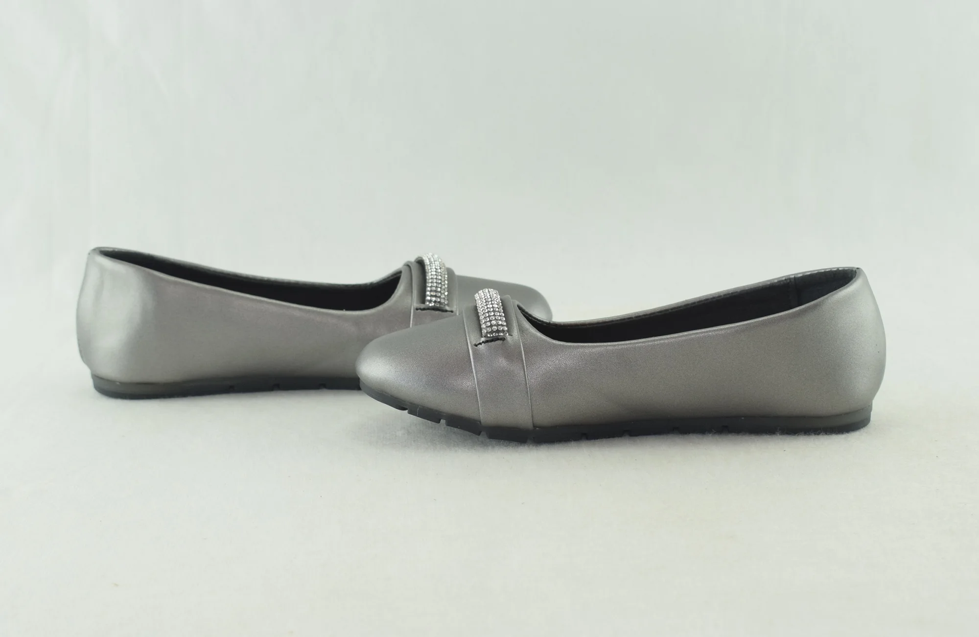 741-Mocassin fille élégant et léger - argent