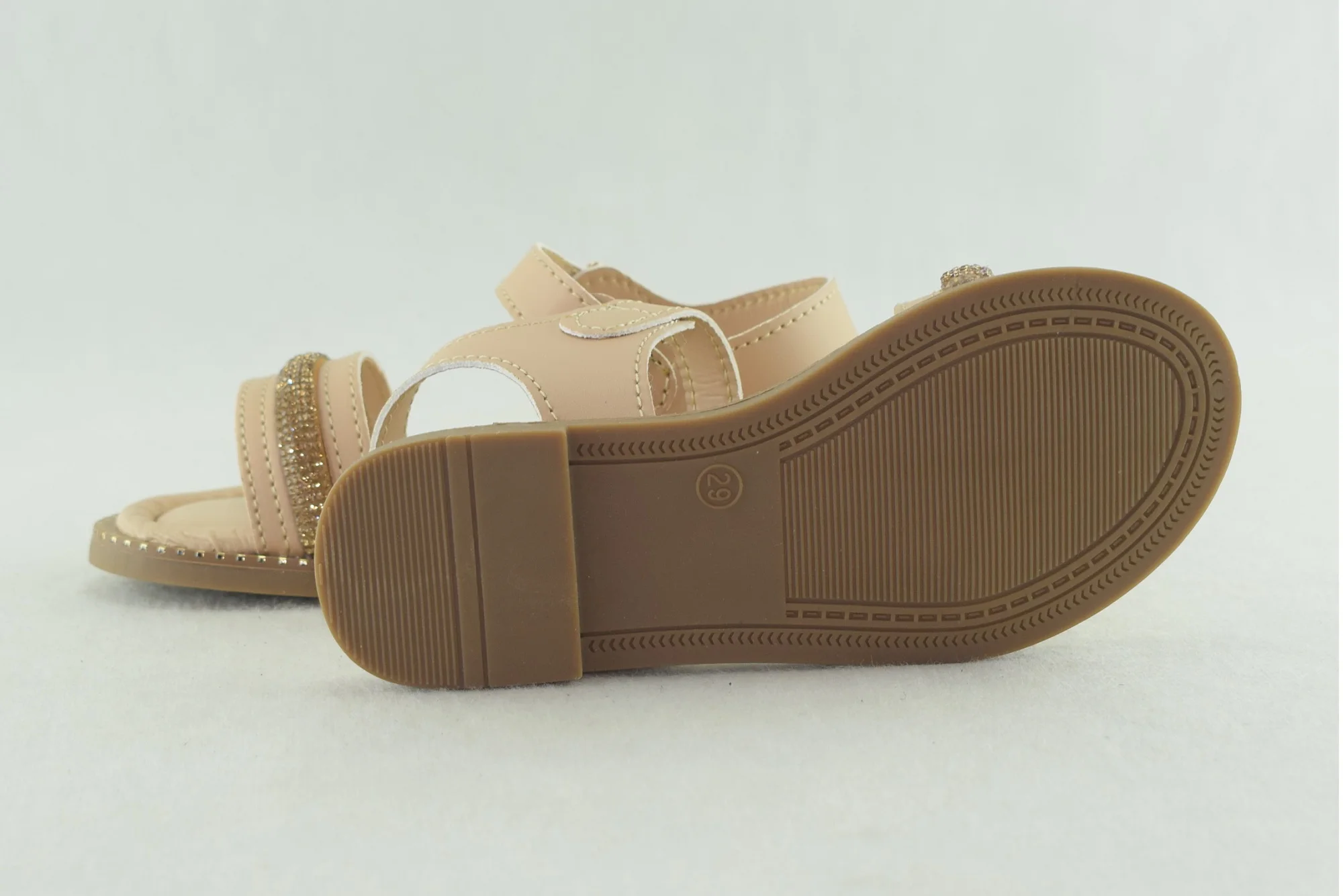 748-Sandale décontractée et confortable pour fille du 25 au 30 Beige