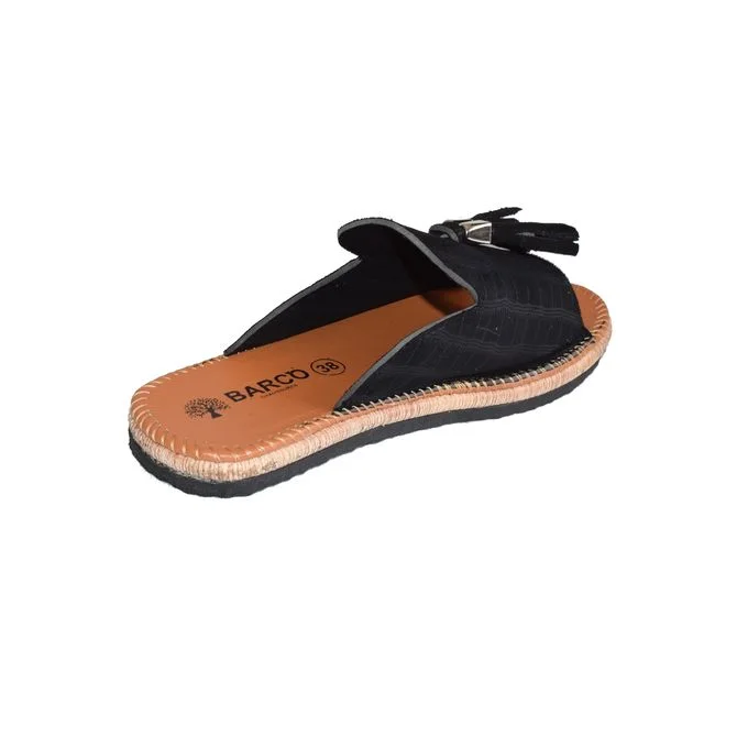 05-Sandale femme noir,Sandale cuir Souple et légère,confortable,haute qualité
