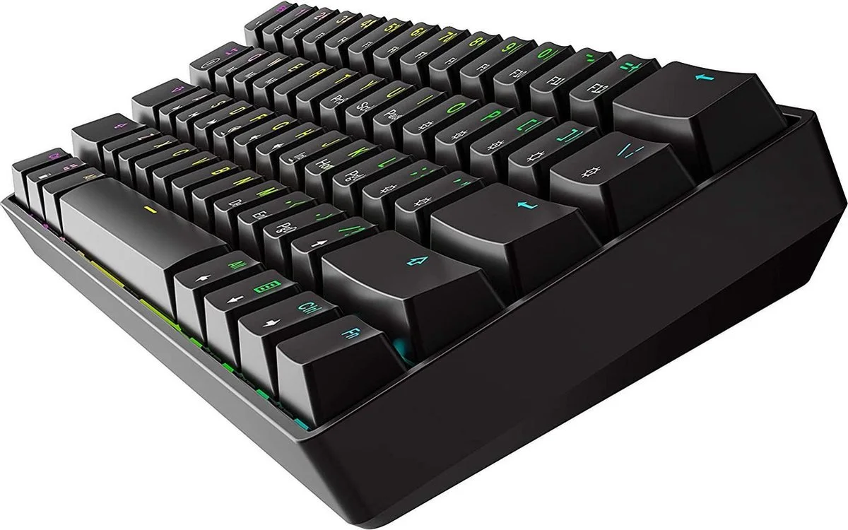 883 - Mini Clavier de Jeu Mécanique Filaire 60%, Ultra-Compact Rétroéclairé RGB