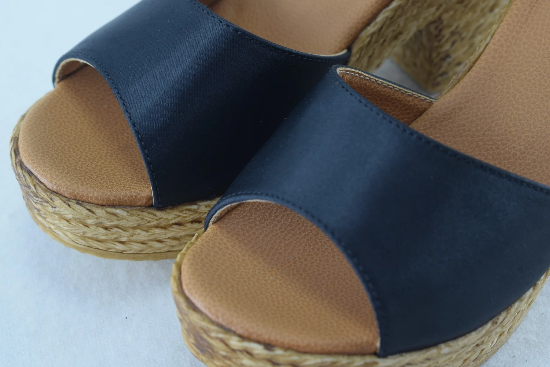 731-sandales femme a talon haut et plateforme Noir - Marron