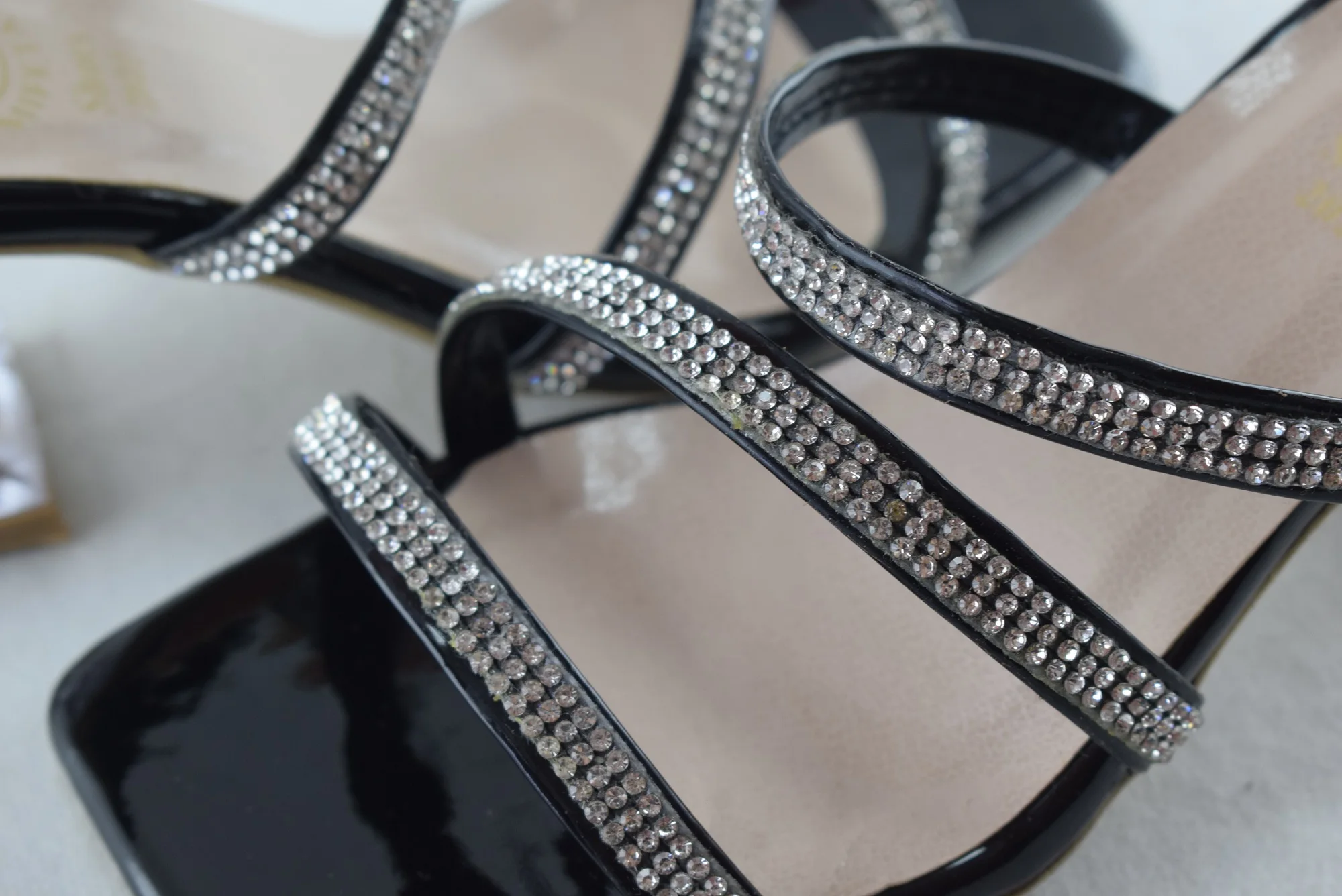 444-sandales élégant pour femme avec talon transparent 2023-2024 Noir