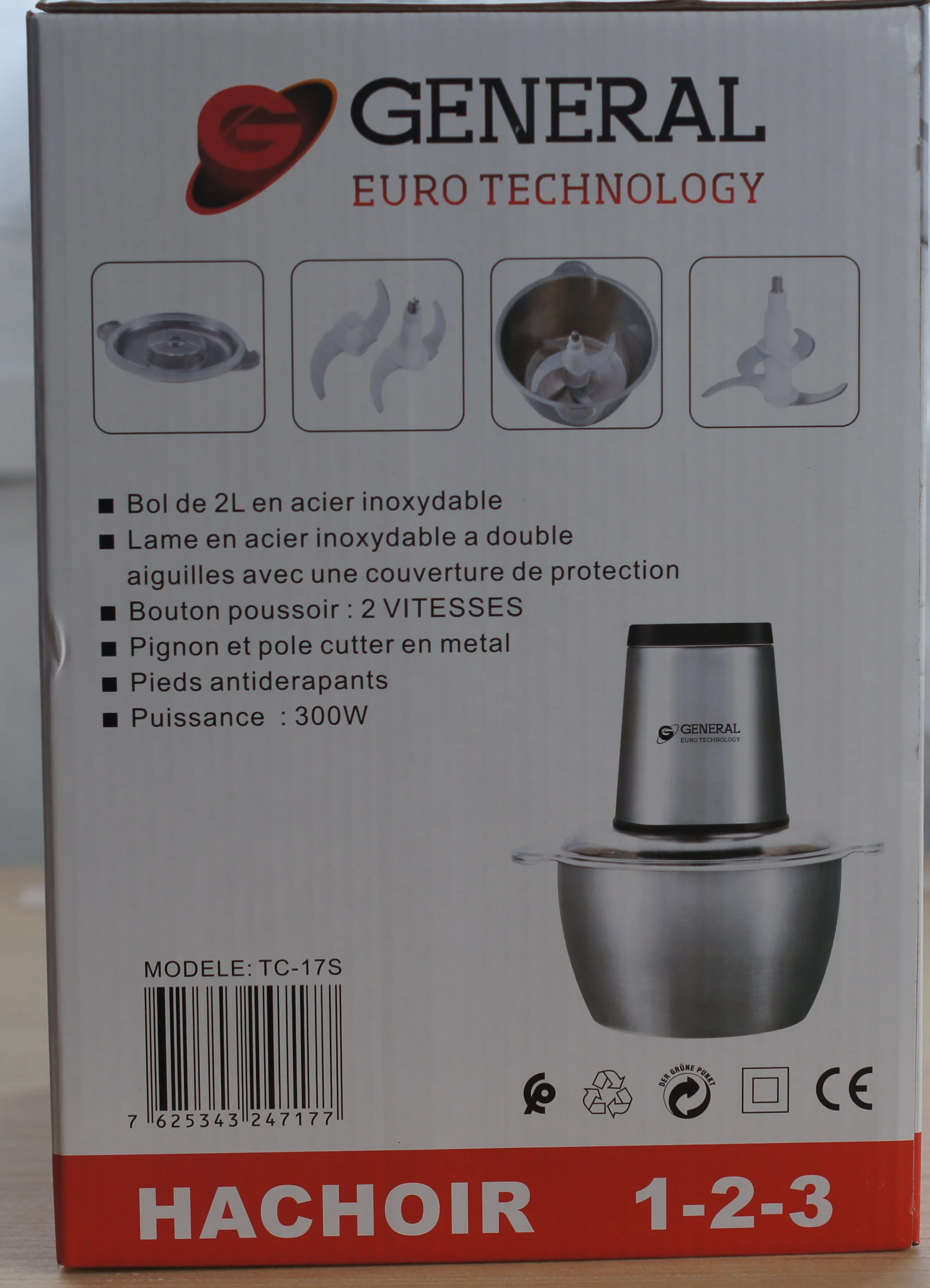 380 - Hachoir électrique pour viande et légumes 300W مطحنة اللحم والخضروات الكهربائية بقوة 300 وات