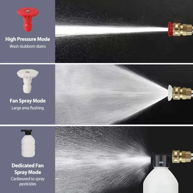Pistolet à eau haute pression sans fil, levier, pulvérisateur, lavage de voiture, machine à laver à eau sous pression,3 batteries 21V, 50 bars