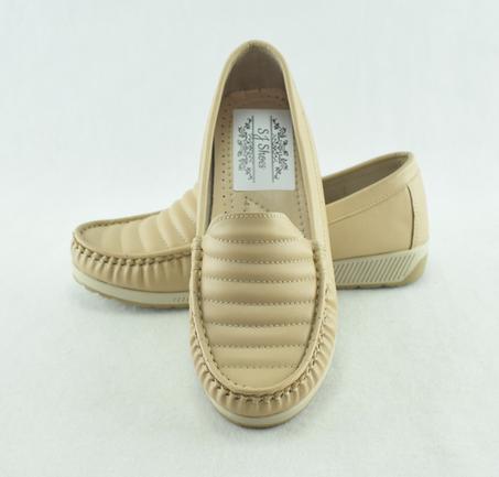 707 - Mocassins pour femme chic et simple - beige
