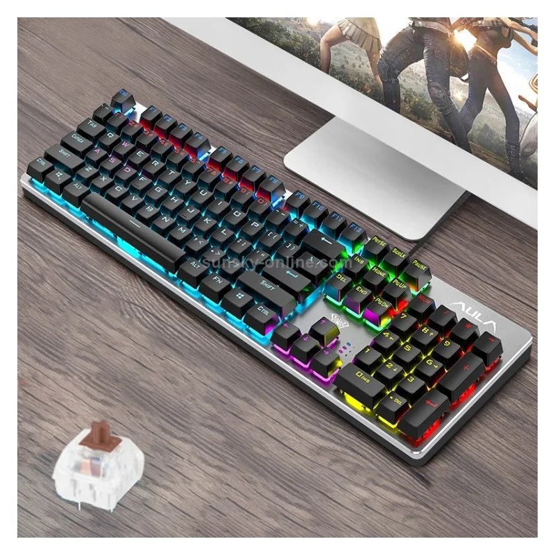 599 - clavier gaming T400 mécanique 20 effets lumineux et souris 2400 DPI - T400