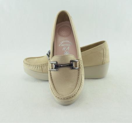738 - Mocassins en daim pour femme tendance 2023 - Beige