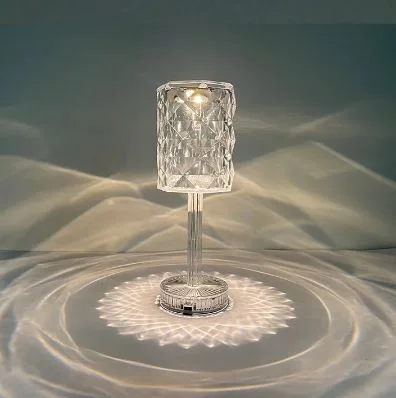 917 - Lampe de table en verre à couleur changeante et Bluetooth