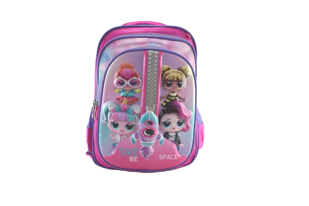 861 - Cartable scolaire à roulette 3 pièces LOL