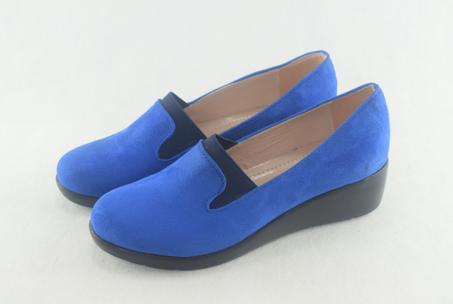 519 - chaussures pour femme simples et confortable en Daim - Bleu Marine claire
