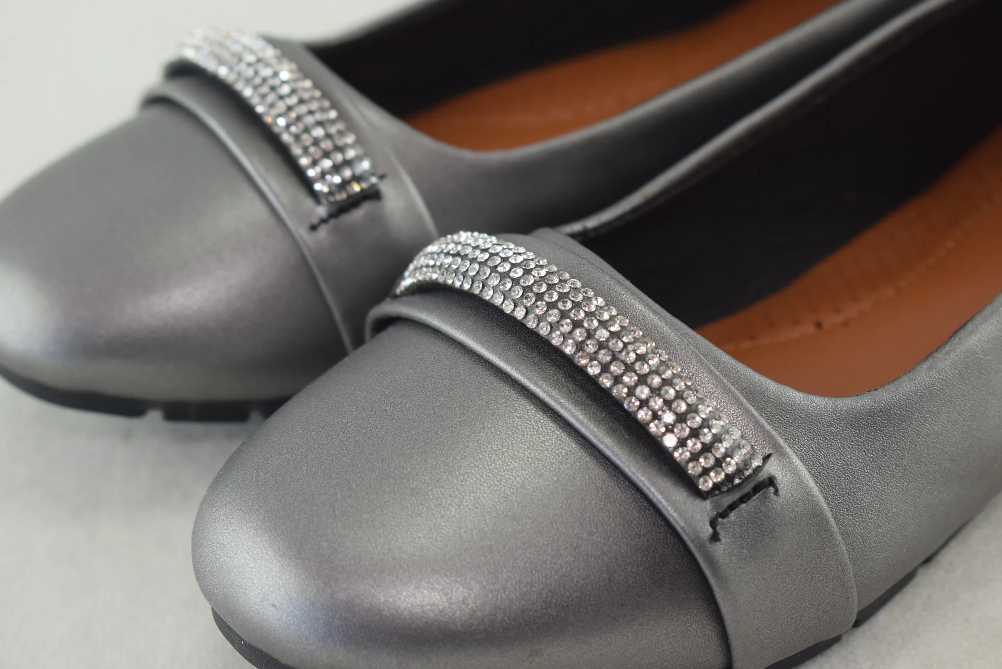 741-Mocassin fille élégant et léger - argent