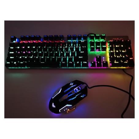 599 - clavier gaming T400 mécanique 20 effets lumineux et souris 2400 DPI - T400