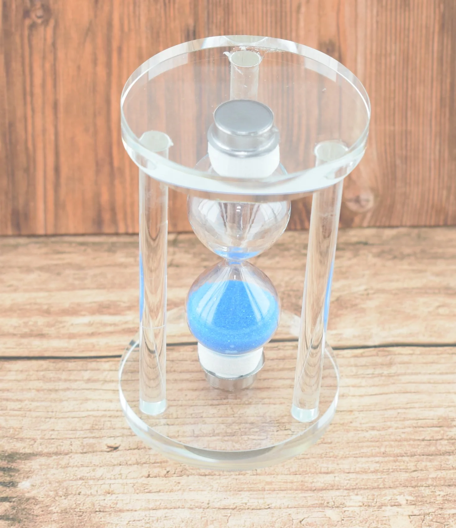774B - Sablier en verre 7 secondes, décoratif et pratique - Bleu