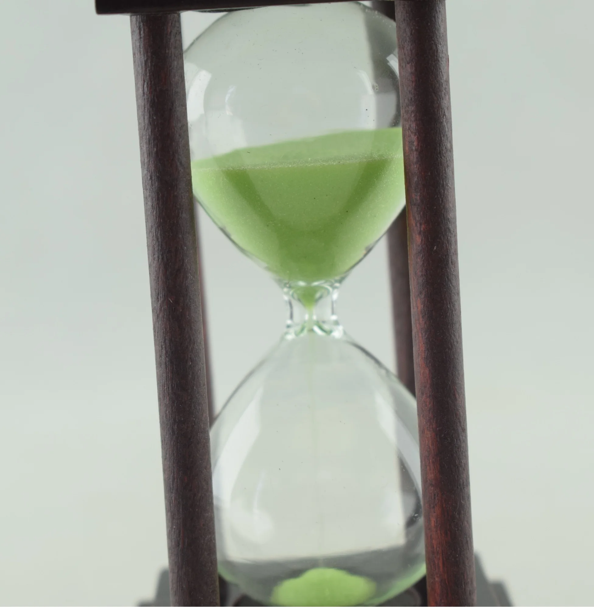 763 - Sablier en verre 5 minutes carré -Vert, poly valent - Vert