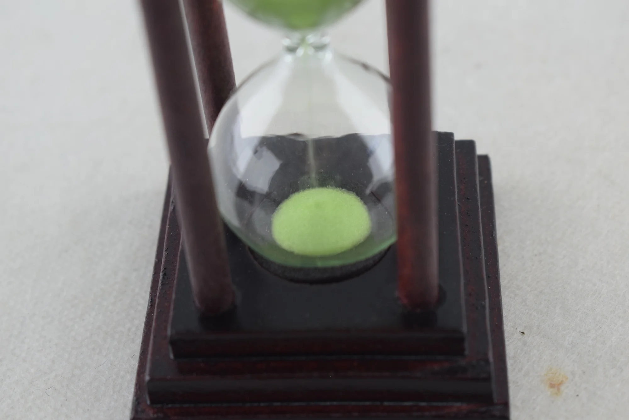 763 - Sablier en verre 5 minutes carré -Vert, poly valent - Vert