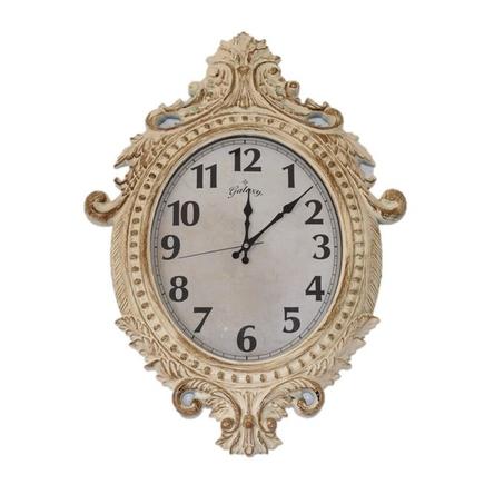 264 - horloge murale grande taille pour décoration salon, style classique - Beige