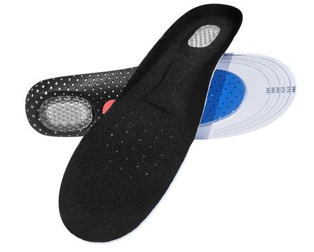 587N - Semelles de Sport en mousse et Silicone, Support de voûte plantaire orthopédique 40-46 - Noir