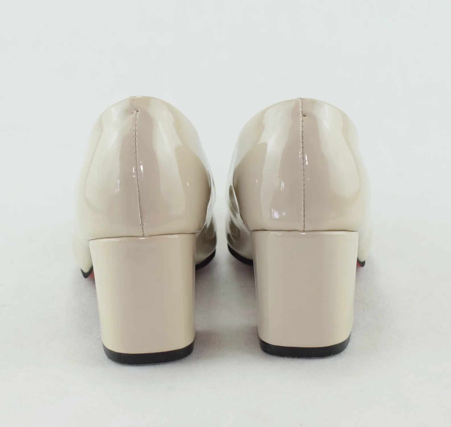 339 - Escarpins chaussures femme à talon haut avec sac - Beige