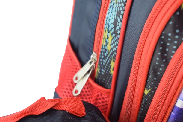 838 - Cartable scolaire à roulette 3 pièces Super Bike