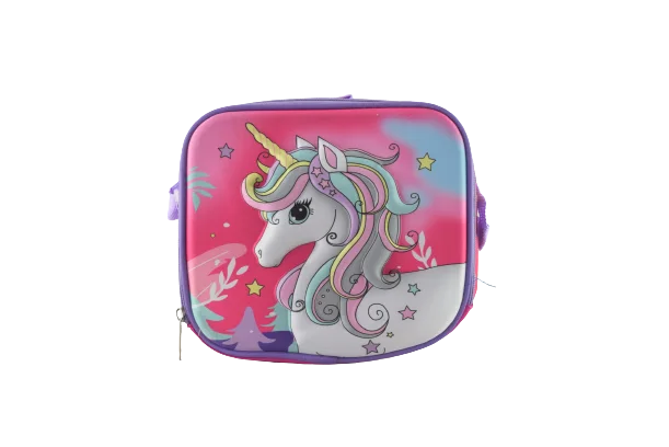 844 - Cartable scolaire à roulette 3 pièces Unicorn