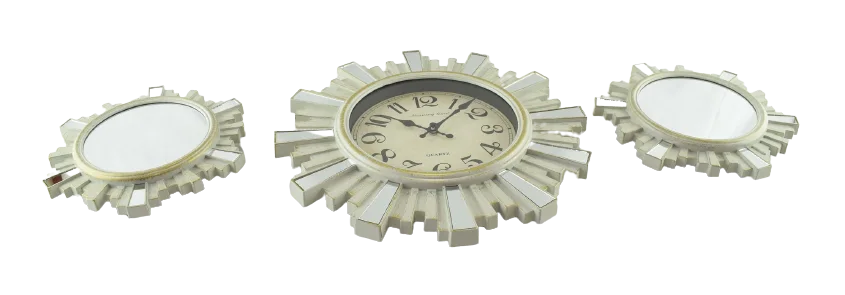 395 - Horloge et deux mirroir pour décoration