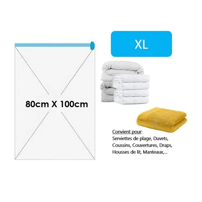 Lot de 5 Sac de Rangement sous vide pour Voyage avec Pompe