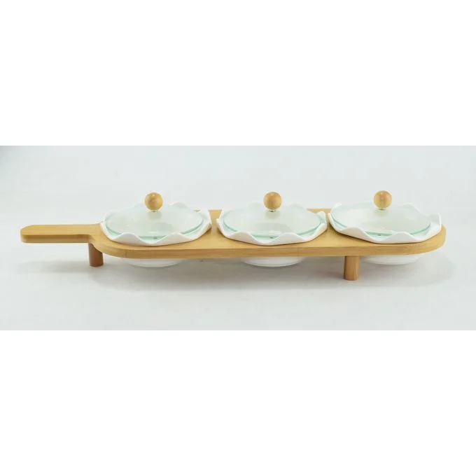 259 - 3 pots à épices, Boîte d'assaisonnement pour condiments en porcelaine - BC16-3