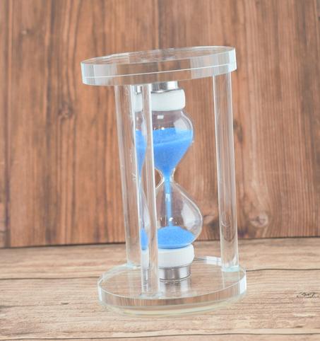 774B - Sablier en verre 7 secondes, décoratif et pratique - Bleu