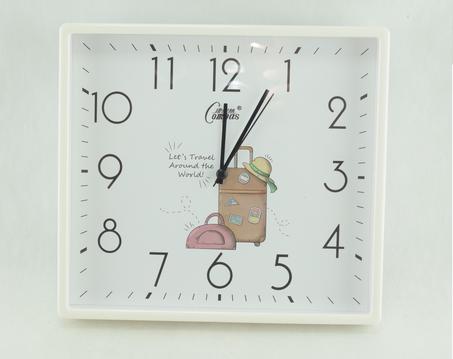 812 - Horloge murale carrée à quartz 2023-Blanc