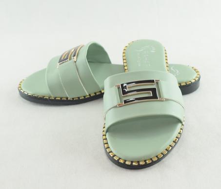 460 - Sandale femme Chic vert pistache Tendance 2023-2024