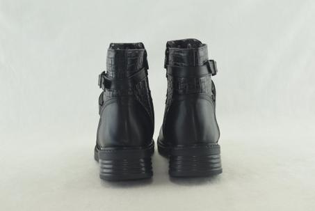 915 - Bottes pour femme chic en cuir tendance hiver 2024 - Noir