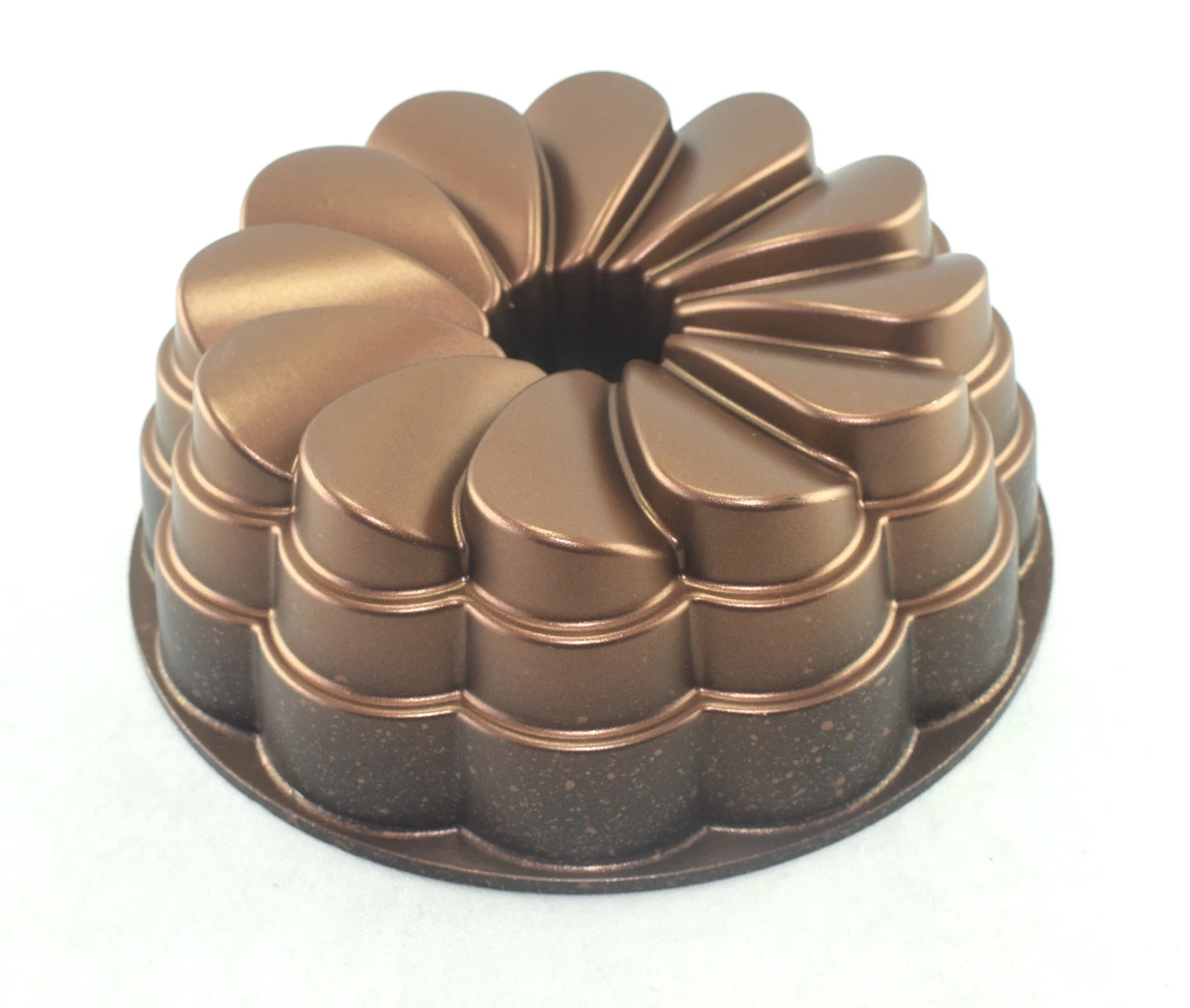 938 - Moule à gâteau, cake rond en granit-Marron