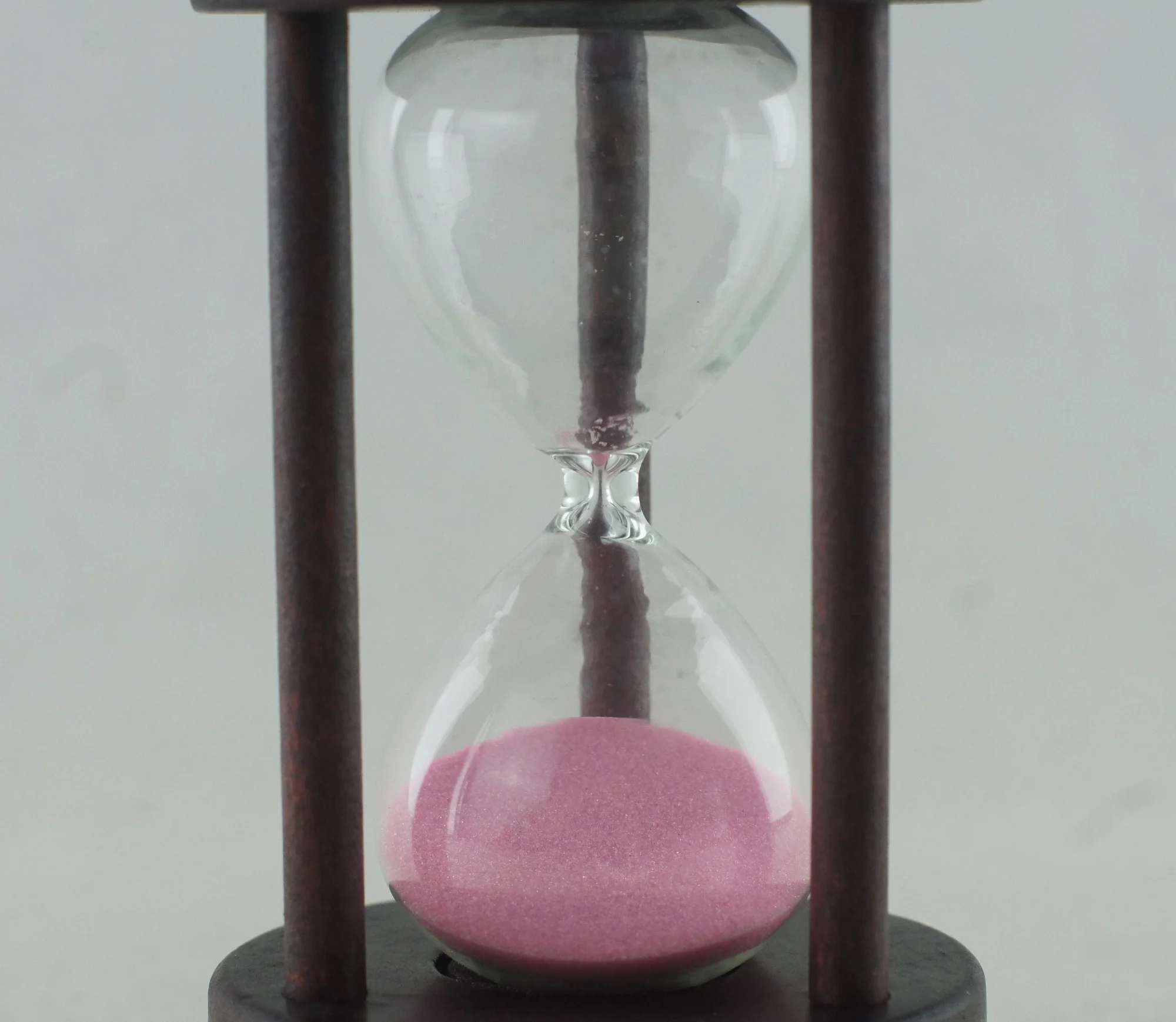 427RO - Sablier en Verre Horloge De Sable 5 Minutes - Sablier Créatif pour décoration - Rose
