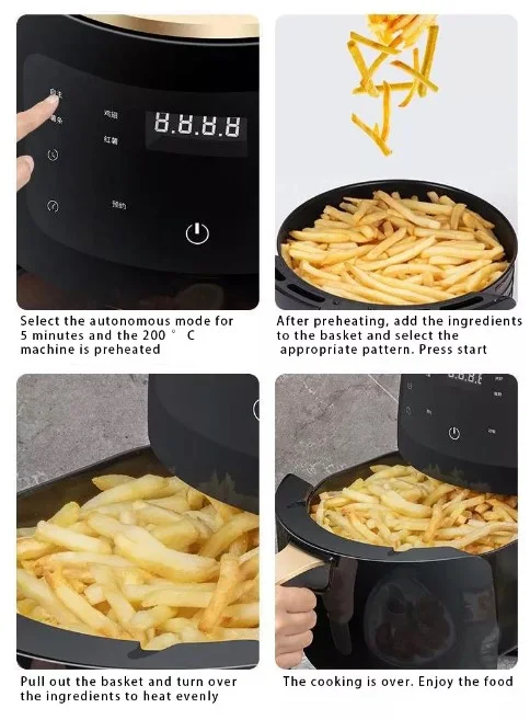 629 - Friteuse Sans Huile Airfryer 6L avec LCD