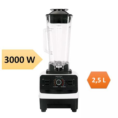 Blender mixeur et concasseur à glace très puissant 3000W - Blanc - MBR-001