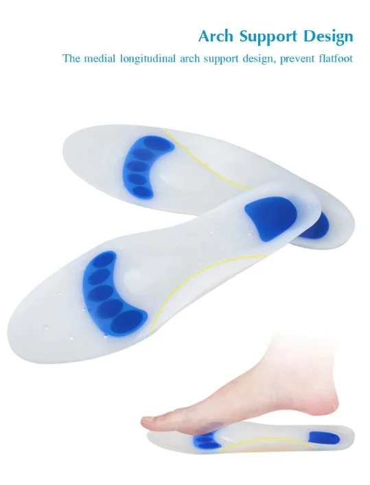421S - Semelles de chaussures en Gel de Silicone médical, 2 pièces - S
