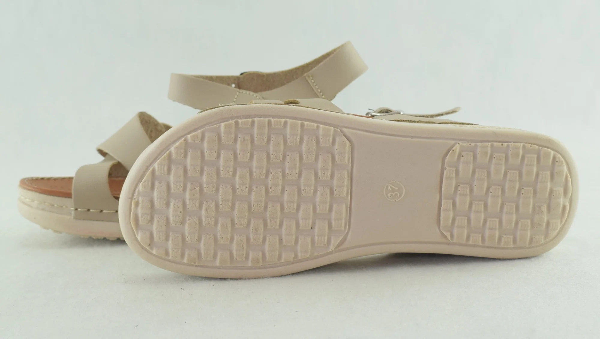 816-Sandales Femme, Tendance 2023-2024Beige