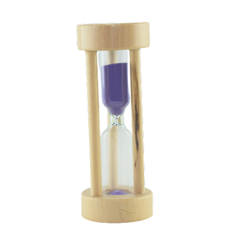 646VI - Sablier en Verre Horloge 10 Minutes -  Créatif pour décoration - Violet