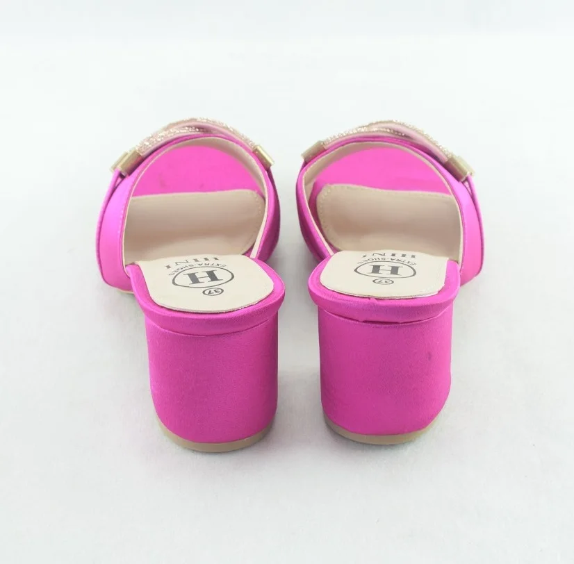 772-sandales à talons et sac, fuchsia - or