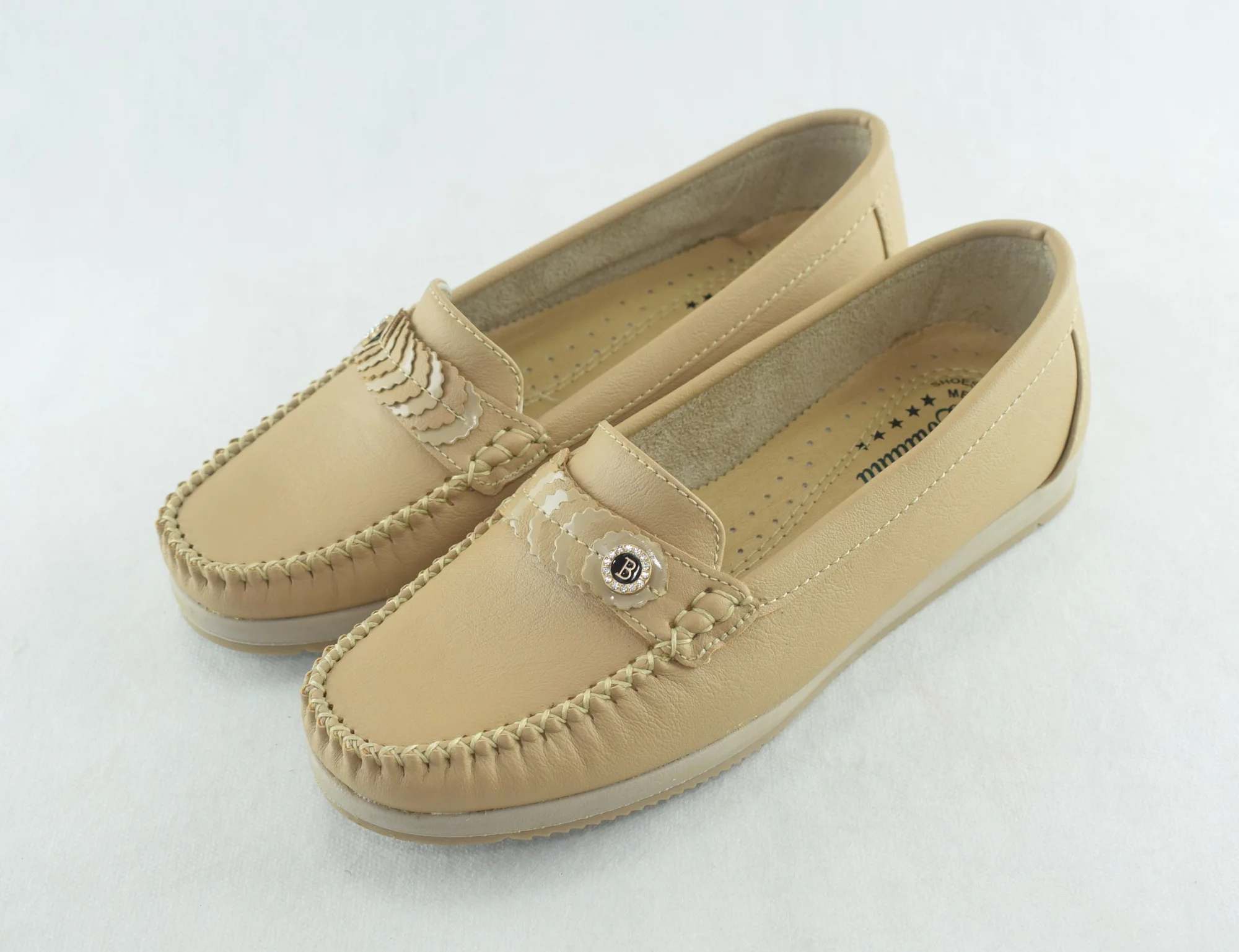 499 - Mocassins pour femme tendance - Beige