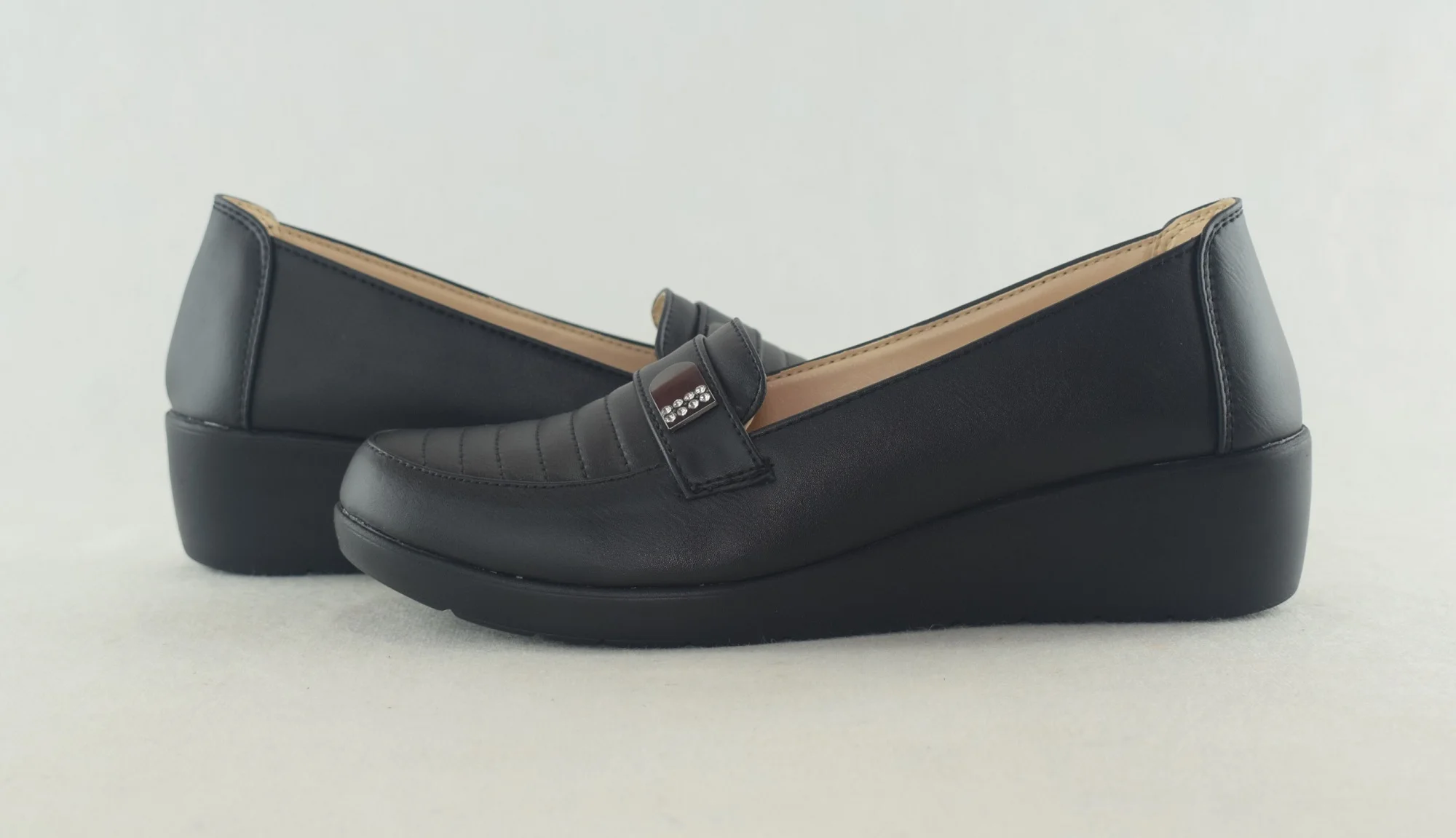 555 - mocassins pour femme tendance - Noir