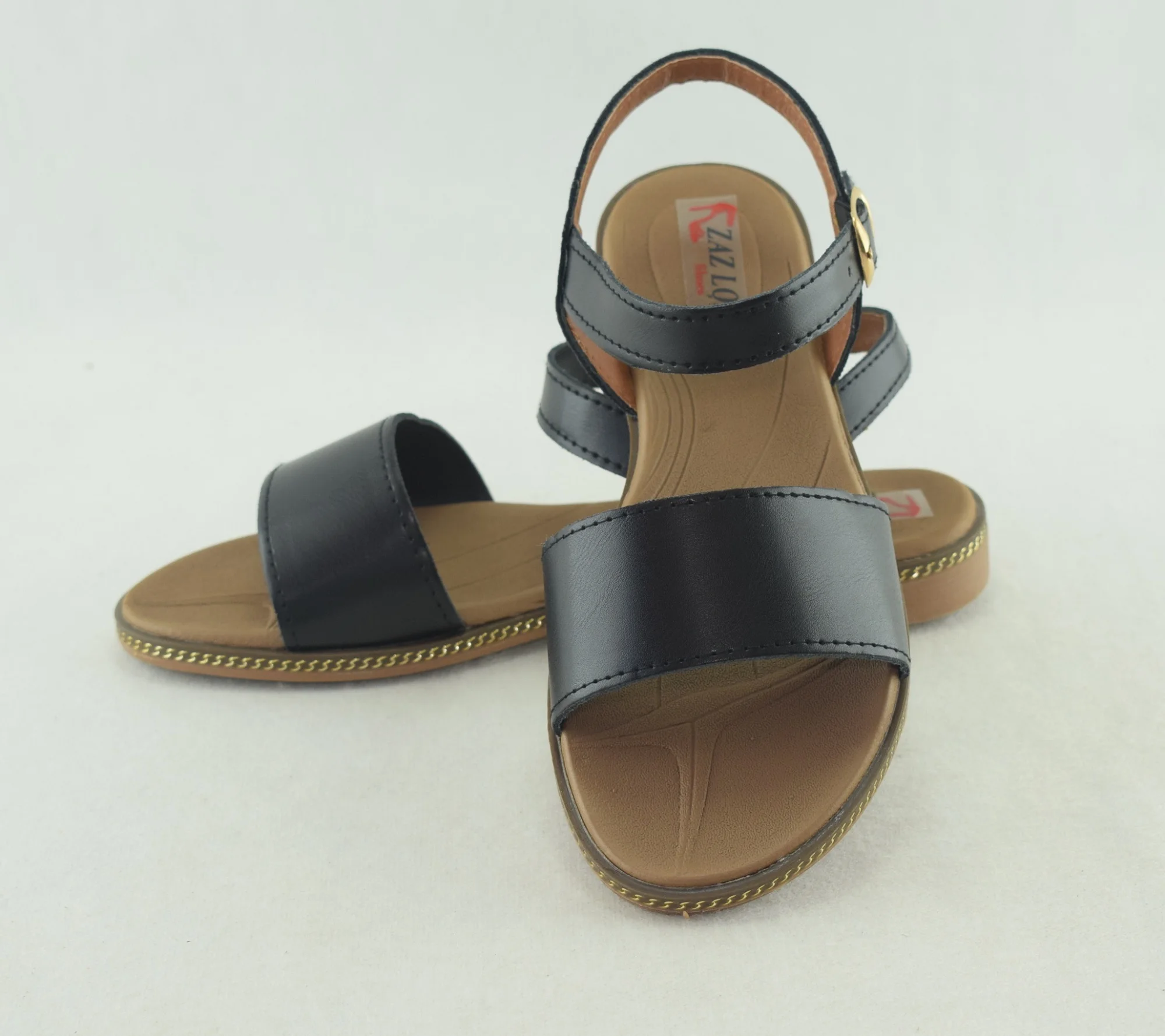 813-Sandales femme plate et légère tendance 2023-2024 Noir