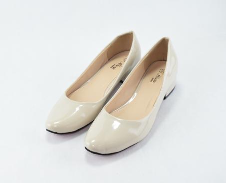 129 - Escarpins chaussures femme à talon moyen - Beige