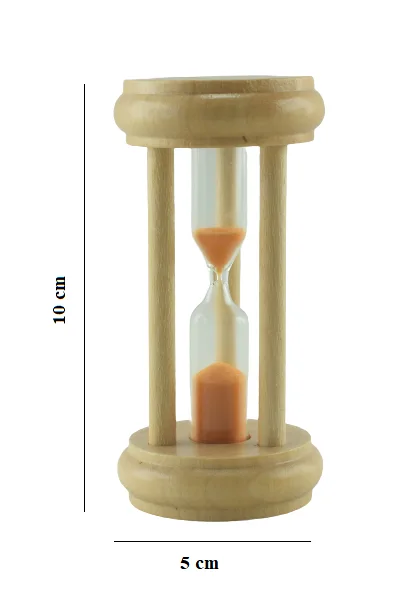 586O - Mini Sablier en Verre pour décoration Horloge De Sable 3 minute - Orange